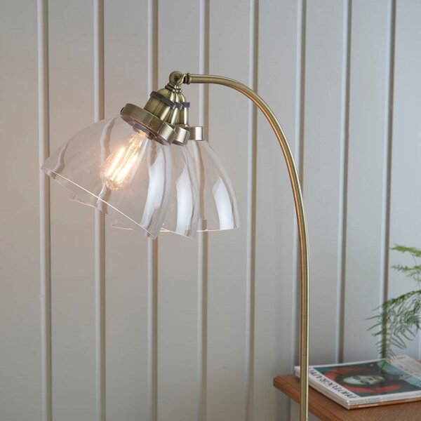 Endon 77860 - Stojacia lampa HANSEN 1xE27/40W/230V mosadz