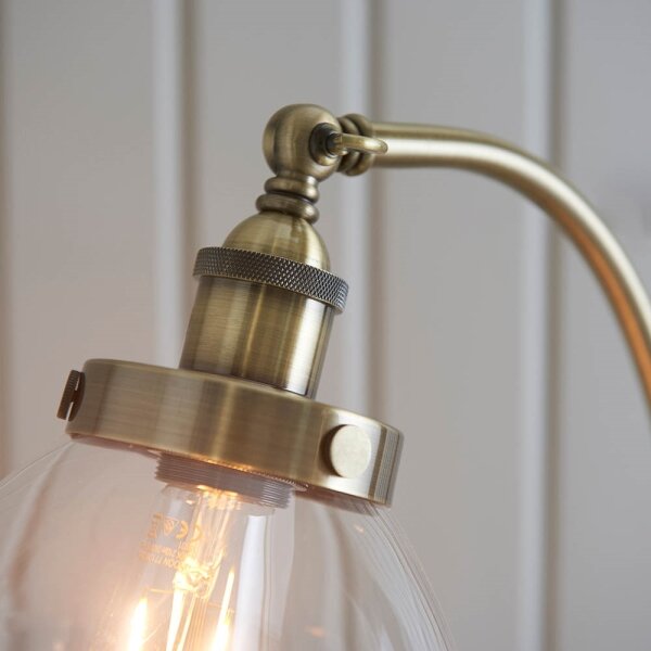 Endon 77860 - Stojacia lampa HANSEN 1xE27/40W/230V mosadz