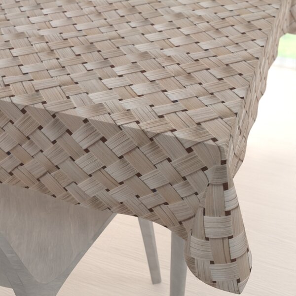 Biante Dekoračný obdĺžnikový obrus Terra TRA-002 Béžový pletený vzor 50x100 cm