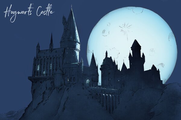 Umelecká tlač Harry Potter - Hogwarts Castlle, (40 x 26.7 cm)