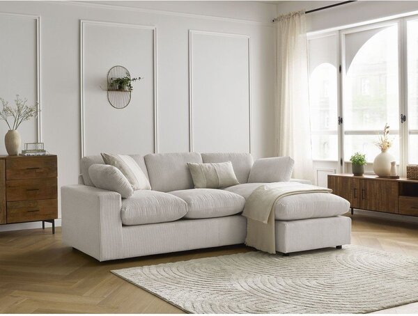 Béžová menčestrová rohová pohovka Belair – Bobochic Paris