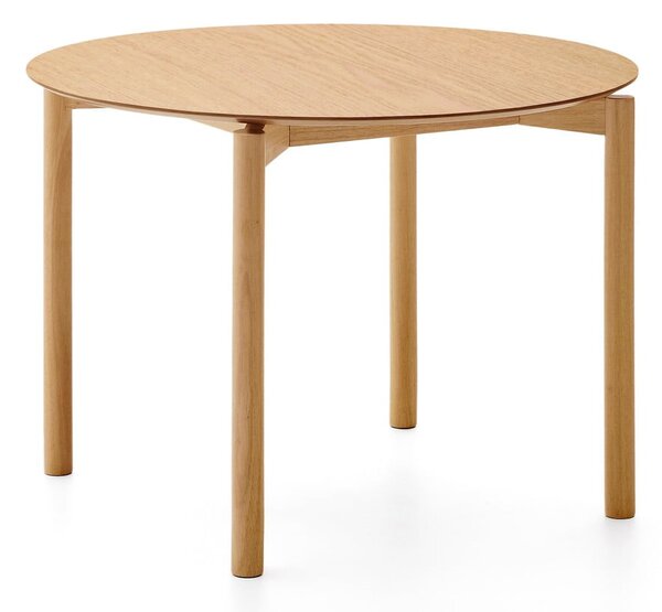 Okrúhly jedálenský stôl v dekore jaseňa ø 110 cm Indara – Kave Home