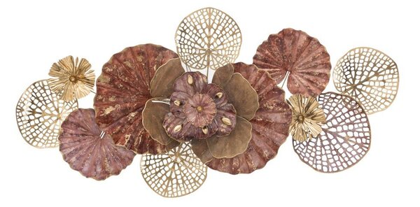 Kovová závesná dekorácia Mauro Ferretti Flowery, 118 x 58 cm