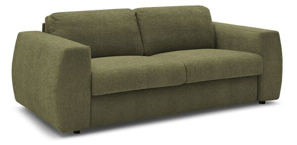 Zelená ženilková pohovka na každodenné spanie/rozkladacia 220 cm Hugo – Bobochic Paris