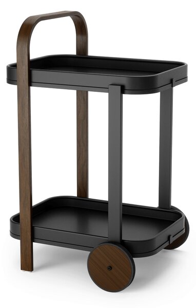 SERVÍROVACÍ VOZÍK, čierna, farba vlašského orecha, 44/80/50 cm Umbra - Barový nábytok, Online Only