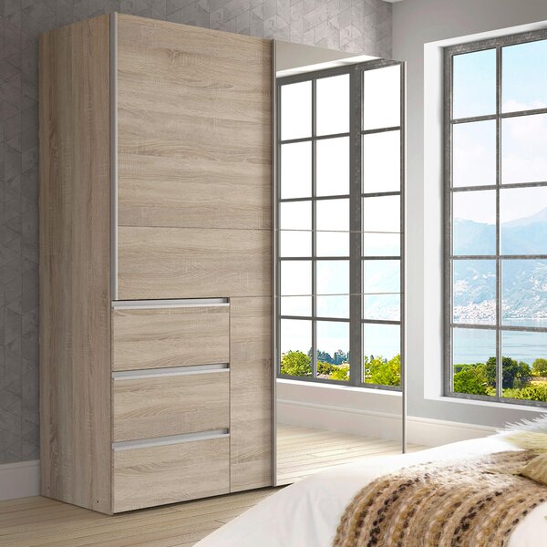 ŠAT. SKRIŇA S POSUV. DVERAMI, dub sonoma, 170/200/61 cm Carryhome - Skrine