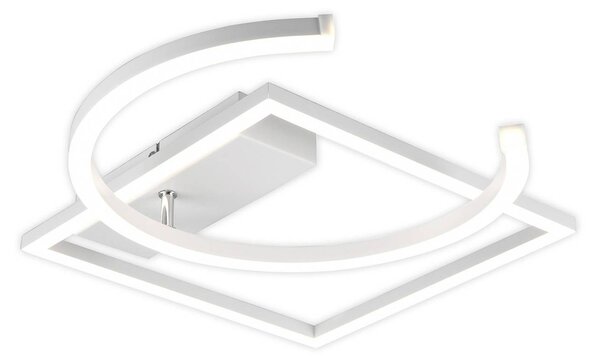 Lindby Coljana LED stropné svietidlo štvorcový/krúžok biely