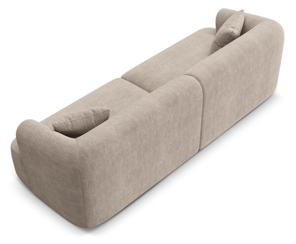Svetlohnedá menčestrová pohovka 255 cm Campi – Cosmopolitan Design