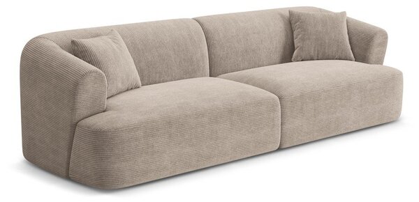 Svetlohnedá menčestrová pohovka 255 cm Campi – Cosmopolitan Design