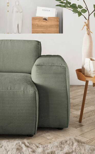 ROHOVÁ SEDAČKA, textil, zelená Livetastic - Sedačky, Online Only