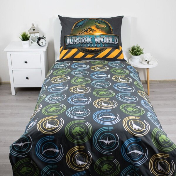 Bavlnené detské obliečky na jednolôžko 140x200 cm Jurassic World "T-Rex" – Jerry Fabrics