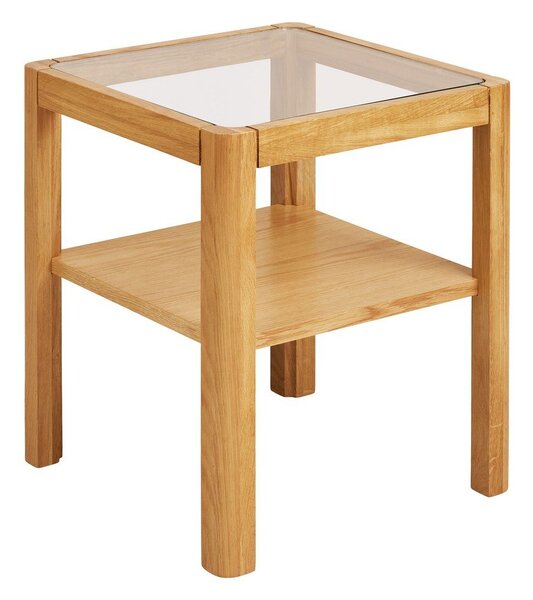 Odkladací stolík so sklenenou doskou 40x40 cm Lourmarin – House Nordic