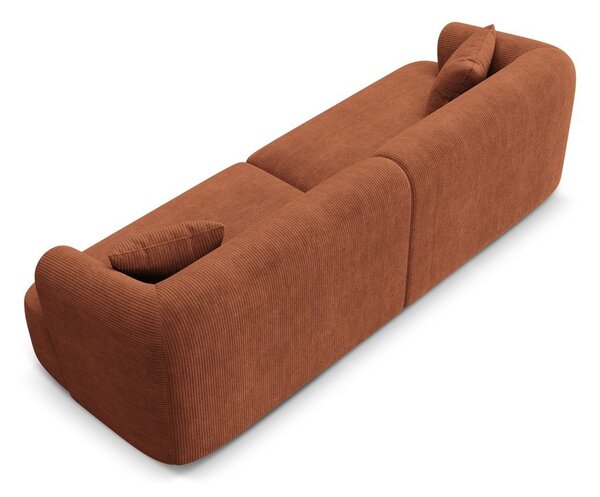 Menčestrová pohovka v terakotovej farbe 255 cm Campi – Cosmopolitan Design