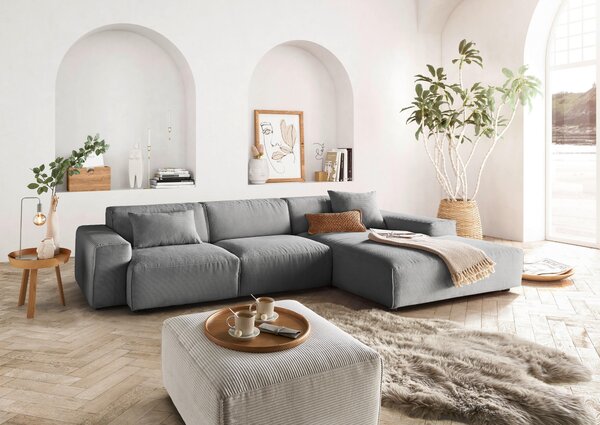 ROHOVÁ SEDAČKA, textil, tmavosivá Livetastic - Sedačky, Online Only