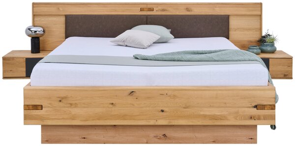 POSTEĽ S NOČNÝMI STOLÍKMI, 180/200 cm, dub bianco Linea Natura - Postele