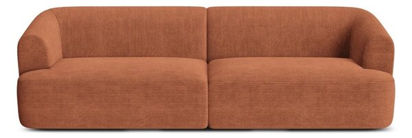 Menčestrová pohovka v terakotovej farbe 255 cm Campi – Cosmopolitan Design