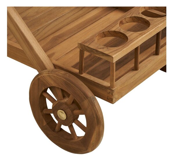Servírovací stolík na kolieskach z masívneho dreva 50x86 cm Pasaku – House Nordic