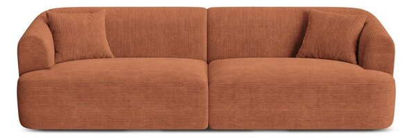 Menčestrová pohovka v terakotovej farbe 255 cm Campi – Cosmopolitan Design