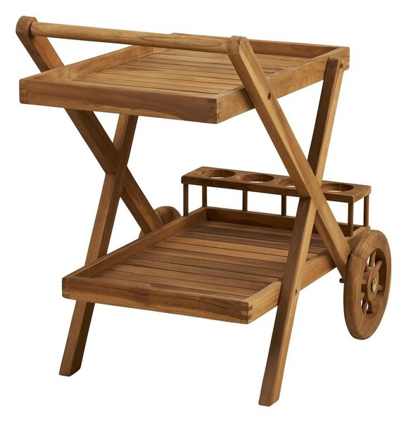Servírovací stolík na kolieskach z masívneho dreva 50x86 cm Pasaku – House Nordic