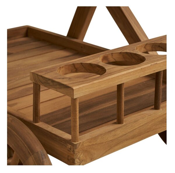 Servírovací stolík na kolieskach z masívneho dreva 50x86 cm Pasaku – House Nordic