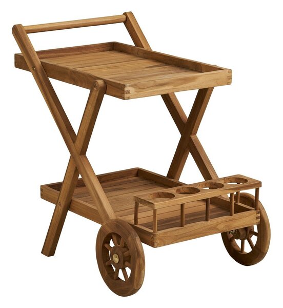 Servírovací stolík na kolieskach z masívneho dreva 50x86 cm Pasaku – House Nordic