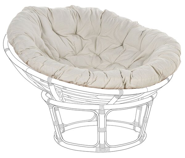 Vonkajší podsedák na záhradné kreslo svetlobéžový polyester bavlna boho štýl záhrada balkón terasa