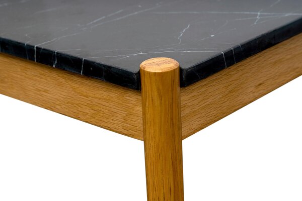 KONFERENČNÝ STOLÍK, prírodná farba, čierna, drevo, kameň, 80/45/80 cm MID.YOU - Stolíky do obývačky, Online Only