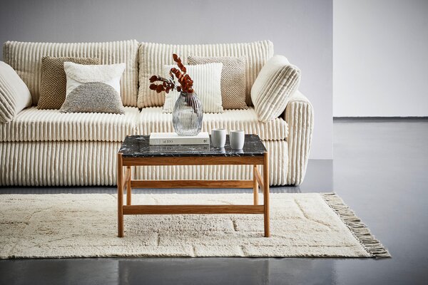 KONFERENČNÝ STOLÍK, prírodná farba, čierna, drevo, kameň, 80/45/80 cm MID.YOU - Stolíky do obývačky, Online Only