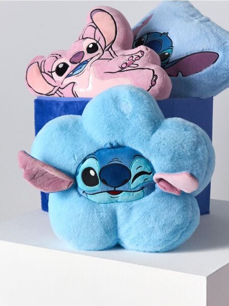 Sinsay - Ozdobný vankúš Stitch - svetlomodrá