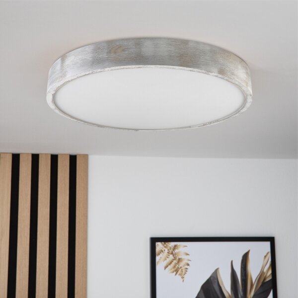 Brilagi - Stropné svietidlo PINO 3xE27/15W/230V borovicové/strieborné pr. 47,5 cm