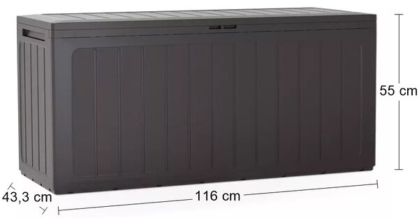 Záhradná truhlica MBBL280 280 l - hnedá