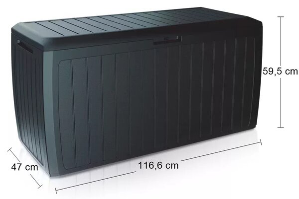 Záhradná truhlica MBBD290 290 l - antracit