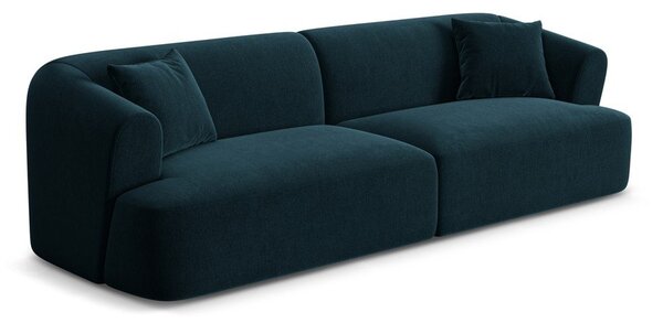Zamatová pohovka v petrolejovej farbe 255 cm Campi – Cosmopolitan Design