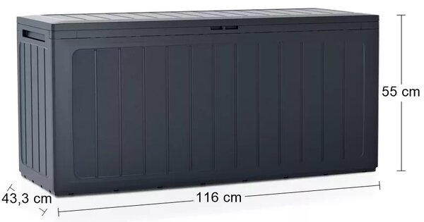 Záhradná truhlica MBBL280 280 l - antracit
