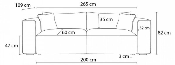 Béžová rozkladacia/s úložným priestorom pohovka 265 cm Ezechiel – Bobochic Paris