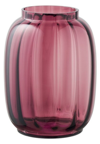 Červená sklenená ručne vyrobená váza (výška 21 cm) – House Nordic