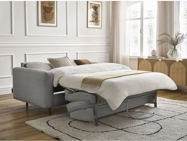 Sivá pohovka na každodenné spanie/rozkladacia 200 cm Cocoone – Bobochic Paris