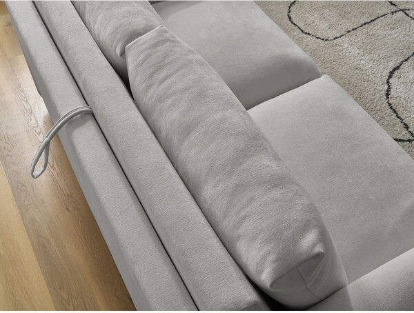 Sivá pohovka na každodenné spanie/rozkladacia 200 cm Cocoone – Bobochic Paris
