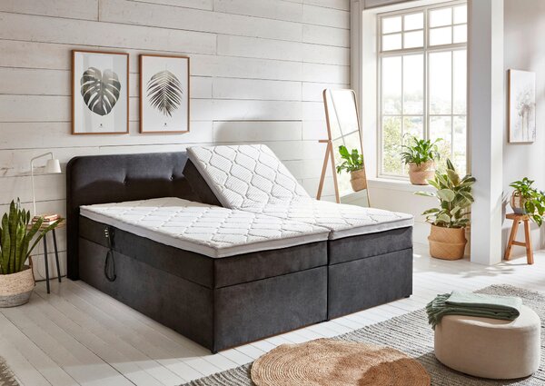 BOXSPRINGOVÁ POSTEĽ, 180/200 cm, sivá Carryhome - Online Only spálne, Online Only