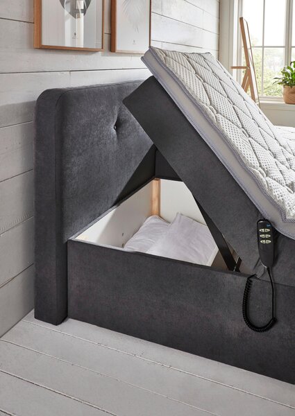 BOXSPRINGOVÁ POSTEĽ, 180/200 cm, sivá Carryhome - Online Only spálne, Online Only