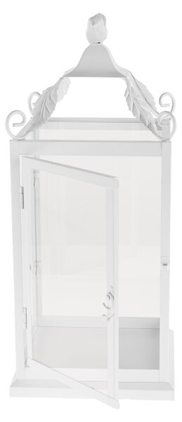 KONDELA Lampáš, 43 cm, biela, kov, POGOL TYP 2