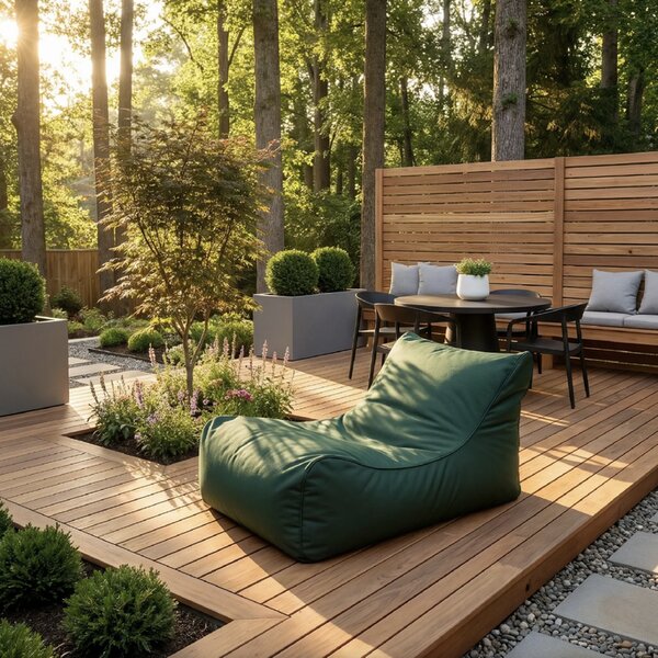 Sedací vak Master Outdoor – pohodlné kreslo z vodeodolného polyesteru Farba: Žltý