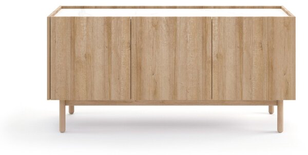 KOMODA TROJDVEROVÁ MARCIO DUB RIVIERA + MRAMOR 144 cm