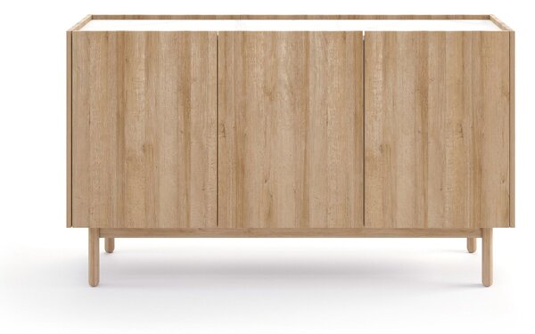 KOMODA TROJDVEROVÁ MARCIO DUB RIVIERA + MRAMOR 144 x 83 cm