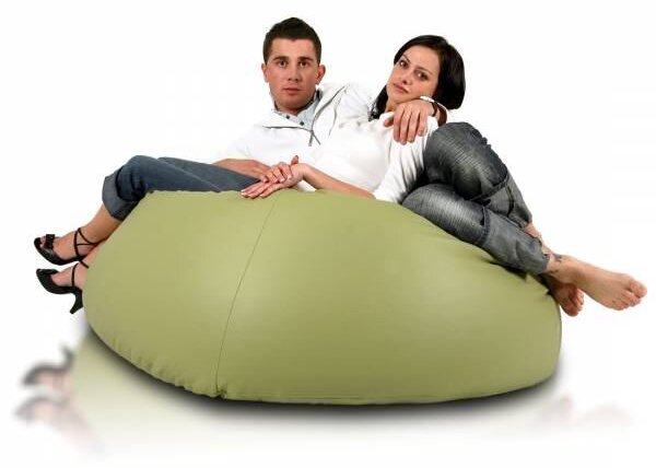 INTERMEDIC SK - Sedací vak MAXI 140x70 cm | extra veľký vak na sedenie a ležanie, 570 l Farba: E01 - Biela (ekokoža)