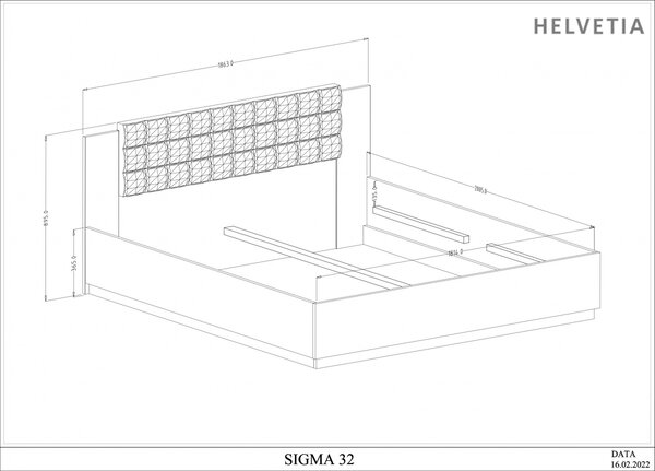 PROFI Spálňa SIGMA dub flagstaff medená nitka-čierna