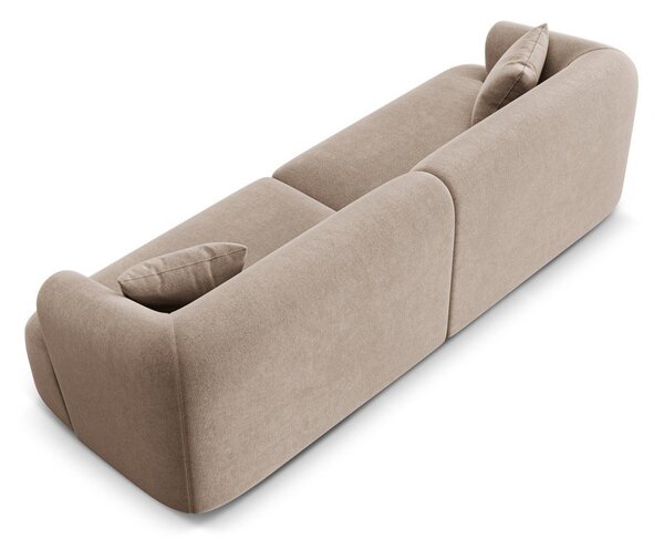 Svetlohnedá zamatová pohovka 255 cm Campi – Cosmopolitan Design