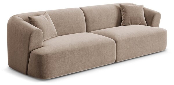 Svetlohnedá zamatová pohovka 255 cm Campi – Cosmopolitan Design