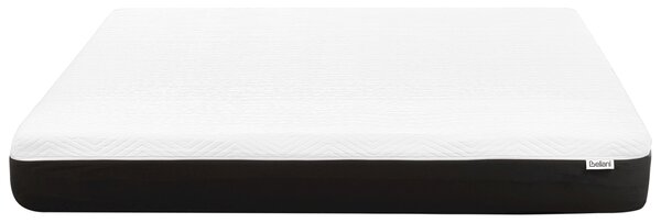 Latexový penový matrac stredne tvrdý biely a čierny 180 x 200 cm snímateľný polyesterový poťah so zipsom
