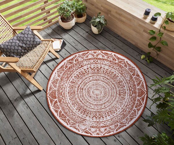 Hanse Home , DOPREDAJ: 200x200 (průměr) kruh cm Kusový koberec Twin Supreme 105497 Cayenne kruh – na ven i na doma, 200x200 (priemer) kruh, oranžová, chodba / predsieň